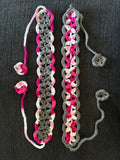 Grey & Pink Variegated Headband Set